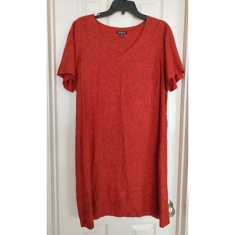 Nicole Miller Red Floral-Print Midi Dress